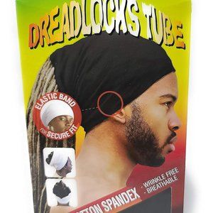 King.J Unisex Cotton Spandex Dreadlocks Tube (Black) by King J